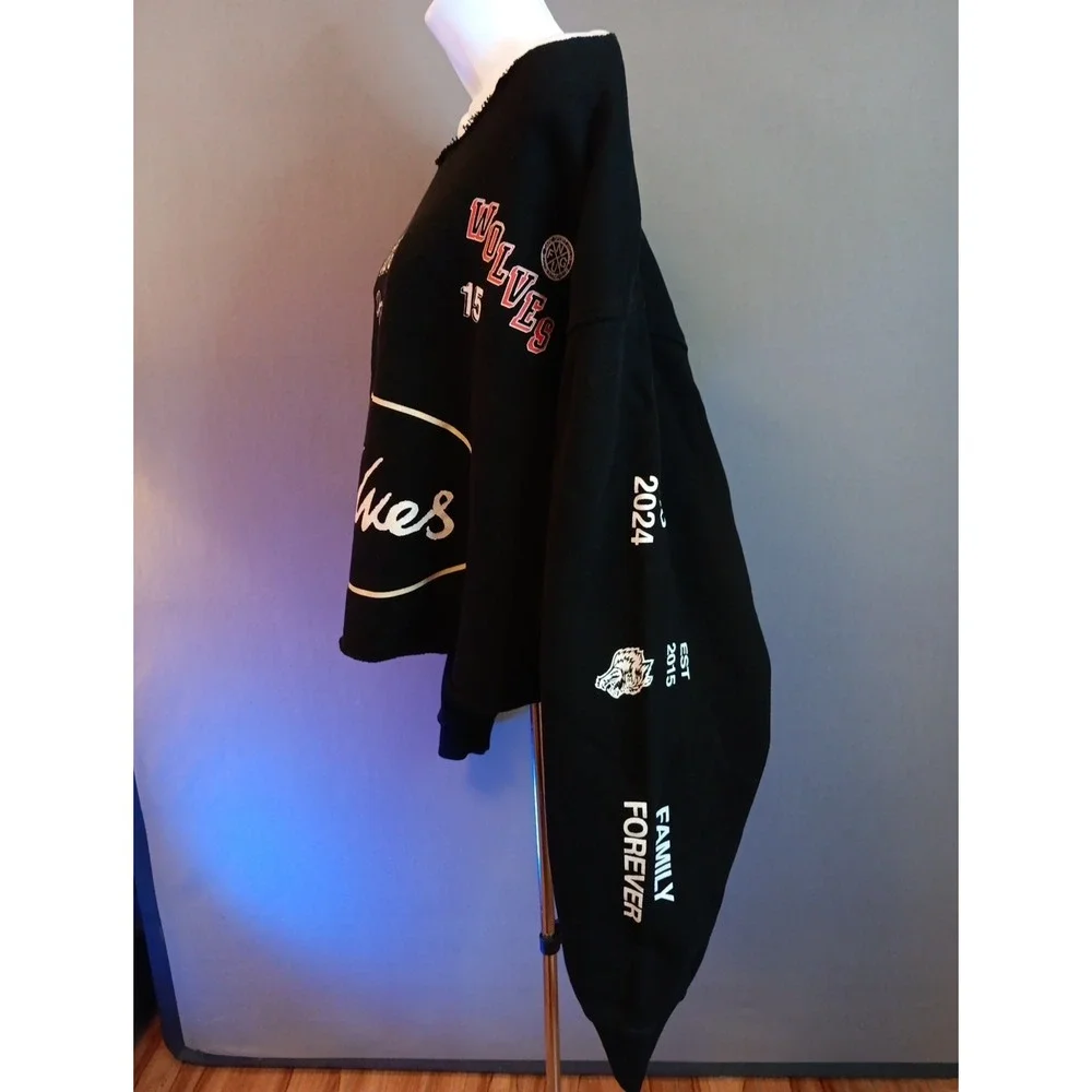 DARC SPORT SHE COLLECTION CROPPED TOP SWEATER Black SIZE Large 498 of 1000 - Picture 3 of 5